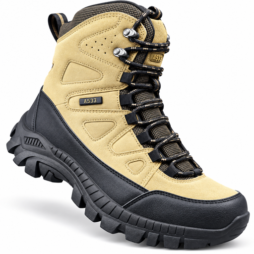 A533 khaki and black men's tactical security boots in Uganda