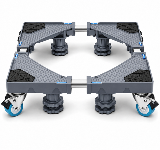 Adjustable washing machine and fridge stand with wheels Uganda
