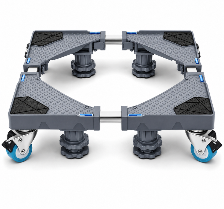 Adjustable washing machine and fridge stand with wheels Uganda