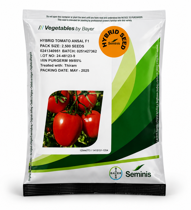 Ansal F1 hybrid tomato seeds 2,500 seeds Bayer Seminis pack Uganda