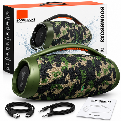 BOOMSBOX3 portable camouflage Bluetooth speaker with powerful bass in Uganda