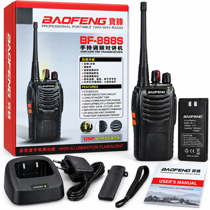 Baofeng BF-888S rechargeable two-way radio walkie talkie in Uganda