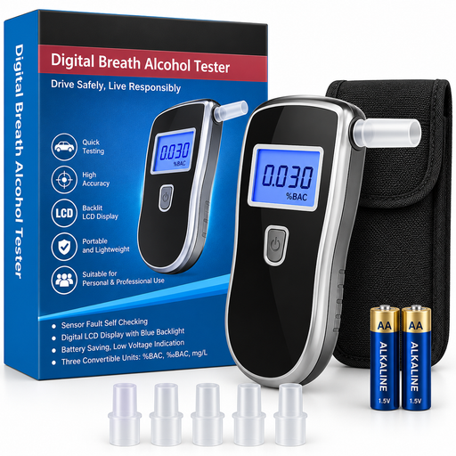Digital breath alcohol tester portable breathalyzer BAC testing machine in Uganda – KampalaShoppers