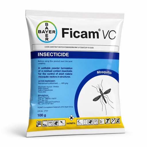 Ficam VC Bendiocarb 80% WP mosquito insecticide 100g Uganda