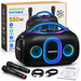 HOPESTAR 550W portable Bluetooth party speaker with wireless microphones and RGB lights in Uganda
