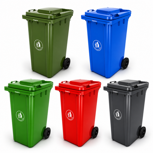 Heavy duty plastic wheelie dustbins with wheels outdoor waste bins Uganda