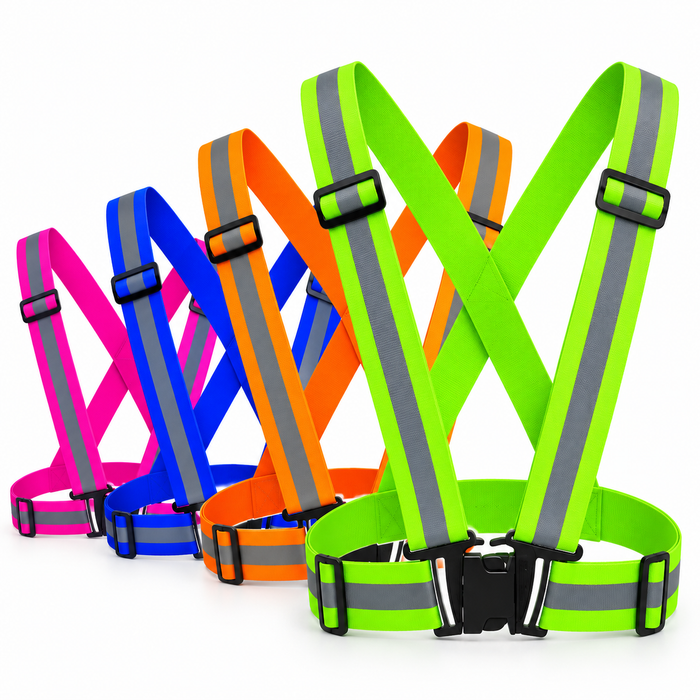 High Visibility Reflective Safety Harness Vest – Adjustable Reflective Belt for Night Work, Cycling & Road Safety Uganda