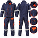 Navy industrial workwear uniform with reflective strips and cargo trousers Uganda