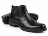 Men's black leather ankle boots formal buckle boots with rugged sole Uganda