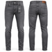 Men’s grey slim fit denim jeans front and back view – KampalaShoppers Uganda
