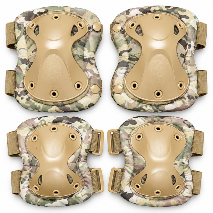 Tactical camouflage knee and elbow pads 4-piece protective gear set in Uganda – KampalaShoppers