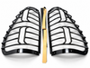 Pair of black metal tail lamp guards for vehicle rear light protection in Uganda