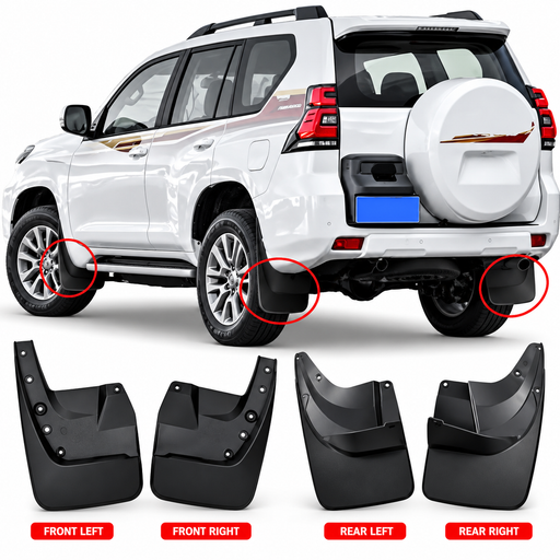 Toyota Land Cruiser Prado front and rear mud flaps mudguards Uganda