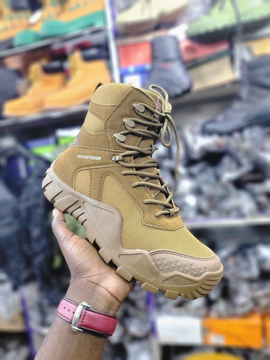 Men’s Tactical Combat Boots – High Ankle Outdoor Hiking & Work Boots Uganda