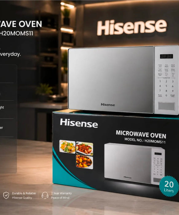 Hisense 20L Digital Microwave Oven 700W H20MOMS11 – Silver