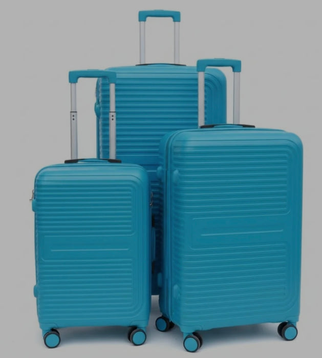 3 Piece Hard Shell Luggage Set with Spinner Wheels – Blue Travel Suitcases Uganda