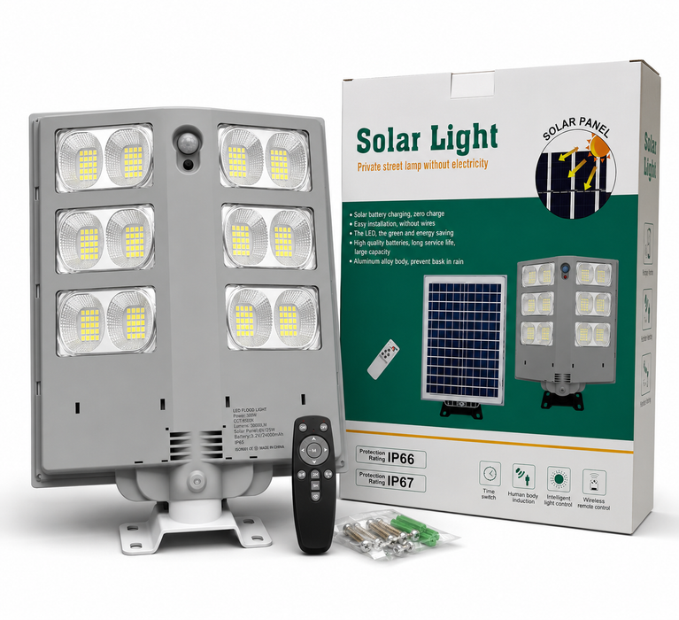 300W Solar Street Light with Motion Sensor & Remote – Outdoor Security Light Uganda