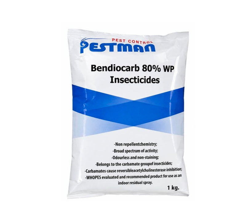 Bendiocarb 80% WP Insecticide 1kg for Mosquitoes, Bed Bugs & Cockroaches