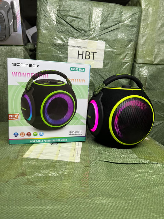 SOONBOX S5100 MAX Portable Wireless Bluetooth Speaker with RGB Lights & Powerful Bass – Uganda