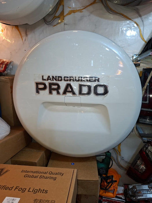 Toyota Land Cruiser Prado Spare Wheel Cover – White Hard Shell Cover Uganda