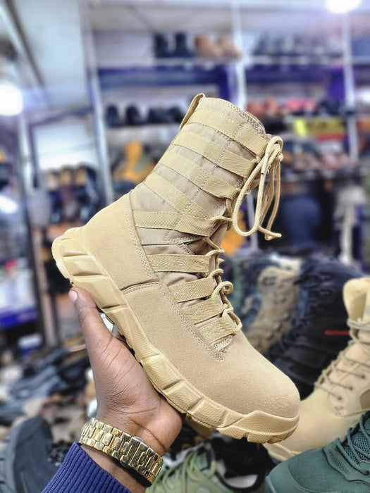 Men’s Tactical Military Combat Boots – Desert Khaki Security & Outdoor Boots Uganda