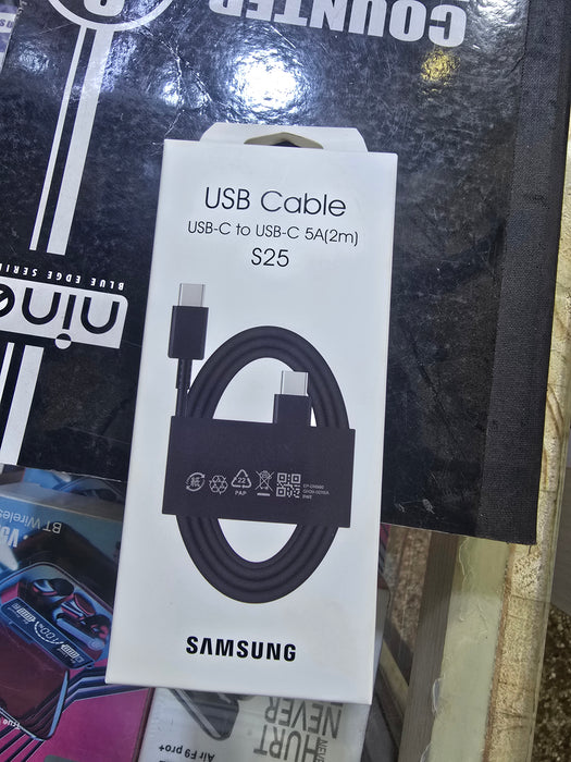 Samsung S25 USB-C to USB-C 5A Fast Charging Cable 2M – Type-C Cable Uganda