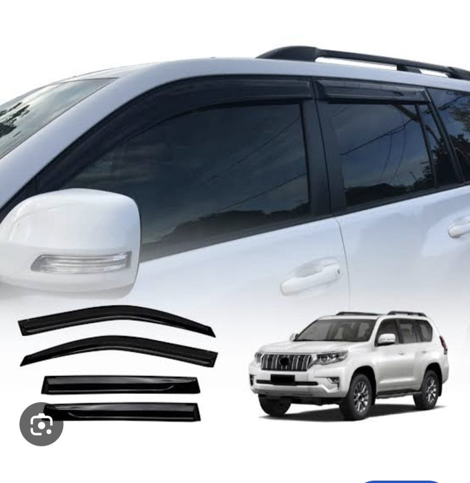 Window Visors for Toyota Land Cruiser – Black Rain Guards | Uganda
