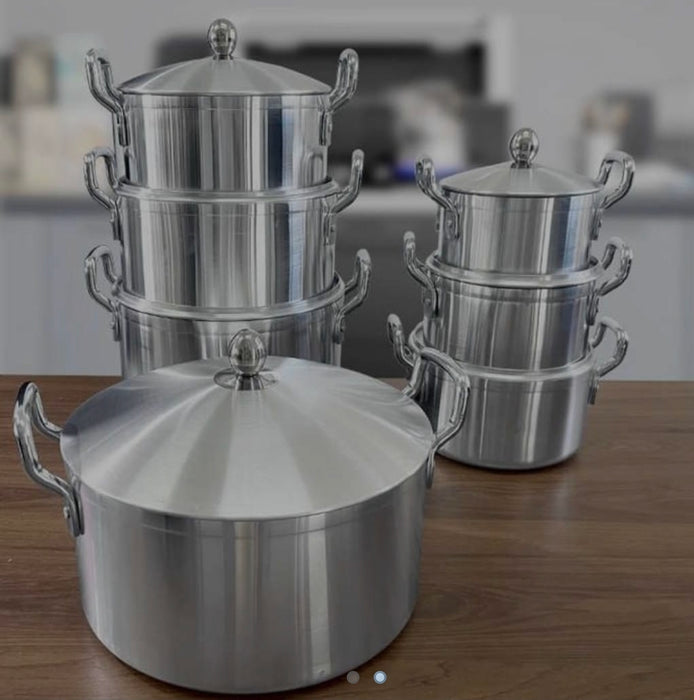 Stainless Steel Cooking Pots Set with Lids – Heavy Duty Cookware Saucepans Uganda
