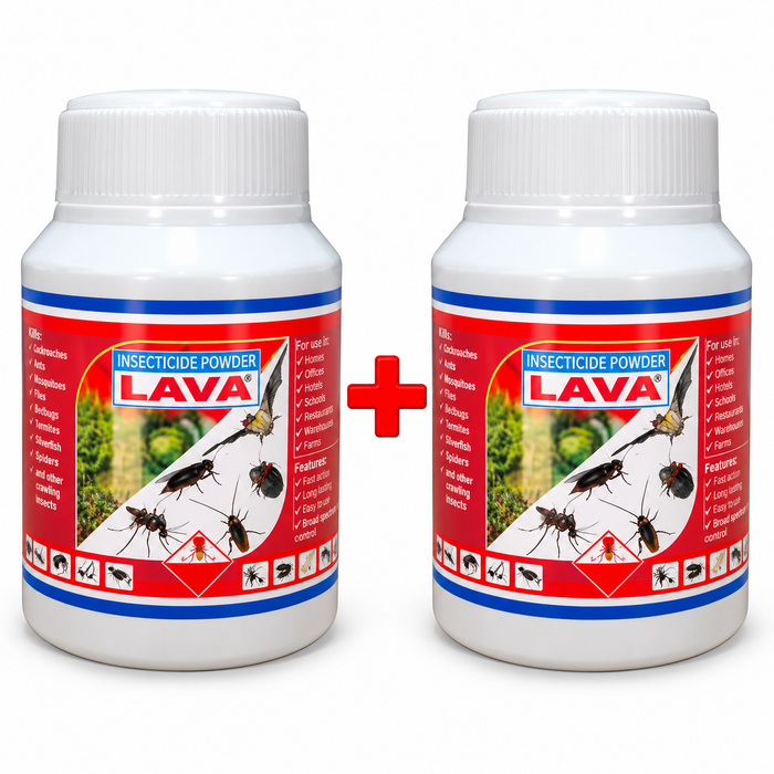 LAVA Insecticide Powder for Bedbugs & Cockroaches – All-Insect Pest Control | Buy 1 Get 1 Free
