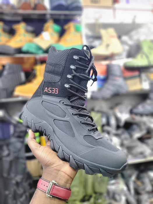 A533 Men’s Tactical Combat Boots – Black Military, Security & Outdoor Boots Uganda