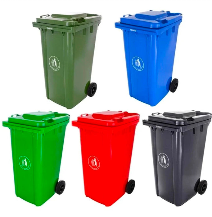 Heavy Duty Plastic Wheelie Dustbin with Wheels - Outdoor Waste Bin Uganda