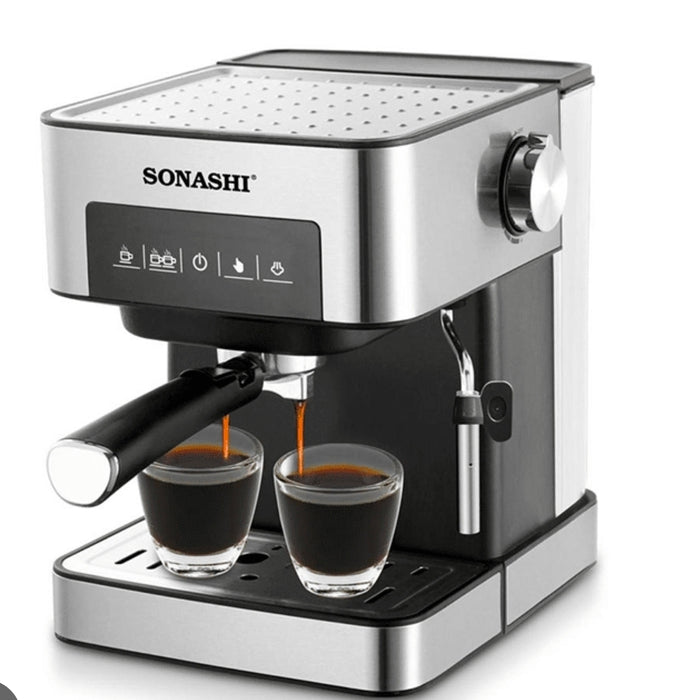 Sonashi SCM-4964 All-in-One Coffee Maker 850W 15 Bar Espresso Machine with Milk Frother