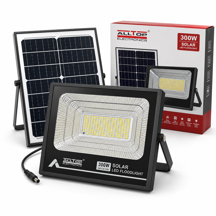 ALLTOP 300W Solar LED Flood Light with Solar Panel – Outdoor Security Light Uganda