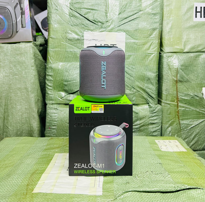 ZEALOT M1 Wireless Bluetooth Speaker with RGB Lights – Portable Powerful Speaker Uganda